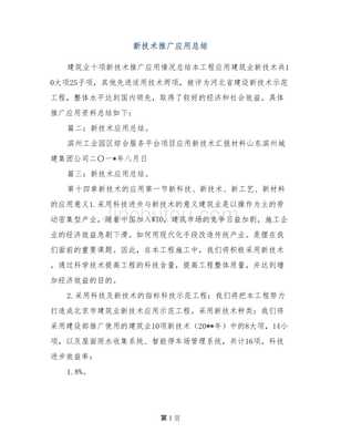 新技術推廣應用總結報告 軟件開發(fā)領域